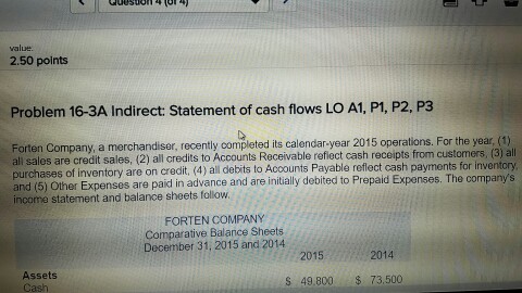  only the yellow lines need answers value 2.50 points Problem 16-3A
