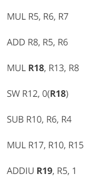 architectural registers. The processor is able to issue instructions out-of-order. The processor