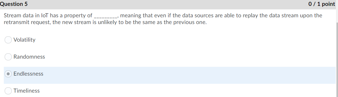 following statements describe the difference between batch processing and stream processing. Select