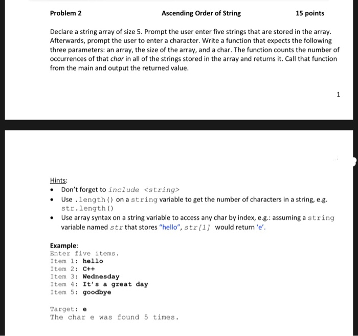 Can anyone solve this problem in c++ Problem2 Ascending Order of