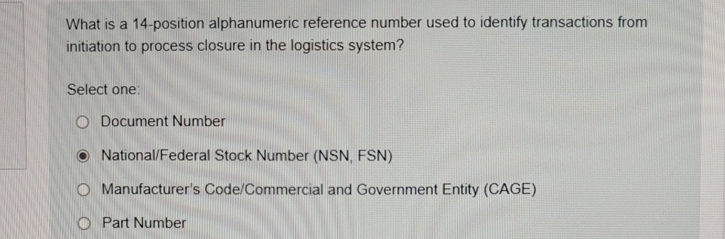  What is a 14-position alphanumeric reference number used to identify transactions