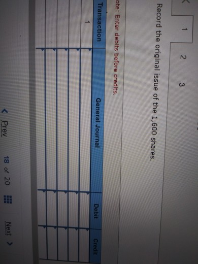 work the three steps thank you Oregon Outfitters issues 1600 shares of