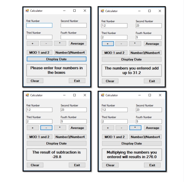 The purpose of this program is to do basic arithmetic operations on
