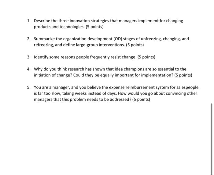 WRITE 6-7 SENTENCES FOR EACH ANSWER ALL DONT SKIP 1. Describe the