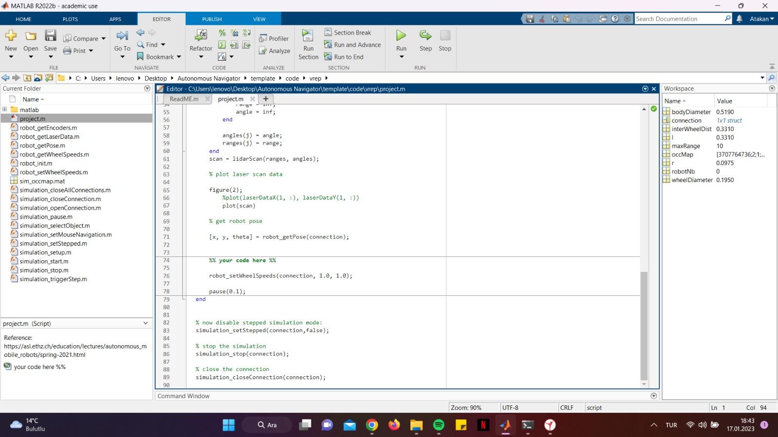 robot should navigate autonomously around the obstacle given the goal point. -heva