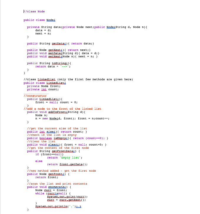JAVA Add the following method to LinkedList.java.Method public void addAsSecondNode(String d)that will