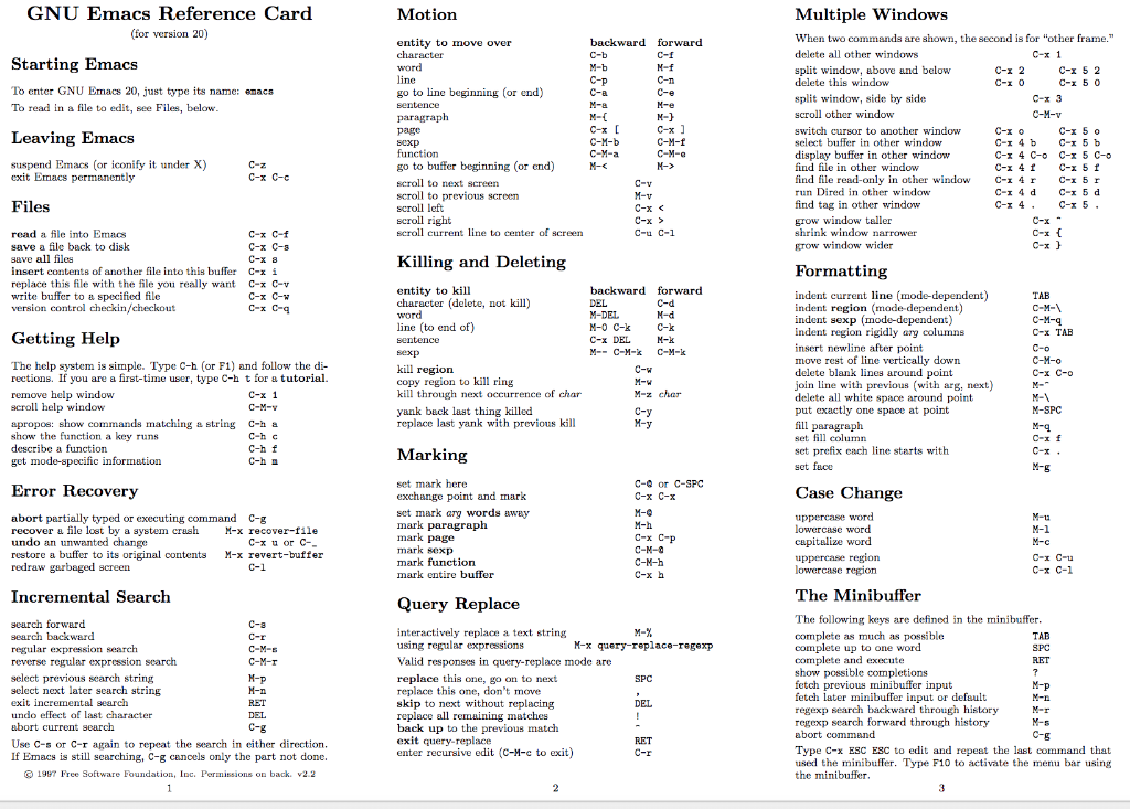 Write your own manual. It should include commands along with flags. The
