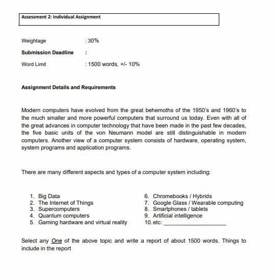 both are the same please follow Assessment 2 Individual Assignment Weightage