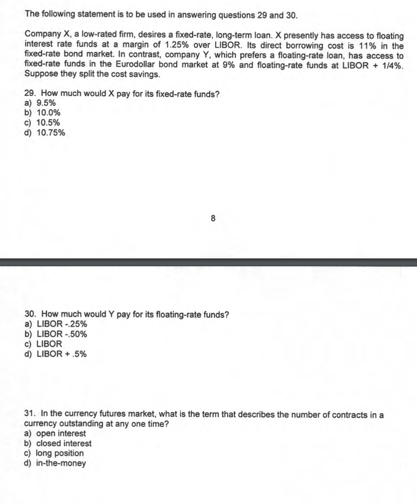 Can anyone answer the question and explain it thx alot The following