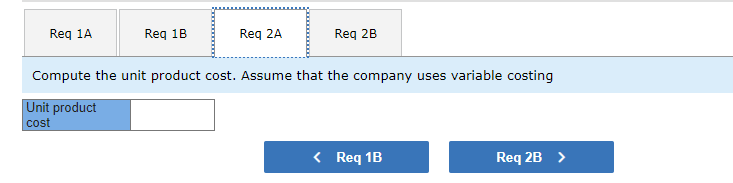 following costs were incurred during the company's first year of operations: $