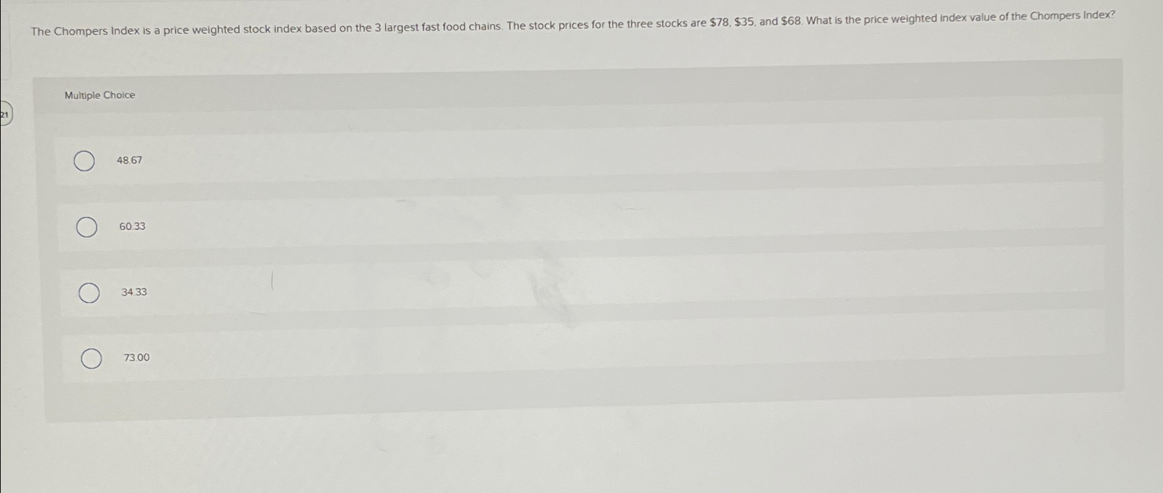 Multiple Choice 48.67 60.33 3433 7300 