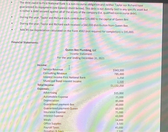 assumptions to fill in the gaps. Ignore all AMT calculations and AMT