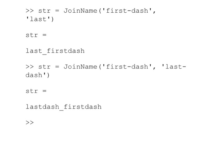 without any dashes. The second function takes in the first and last