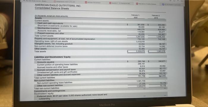 A Below is Appendix B (Buckle) plz help!!!!!!! Financial information for American