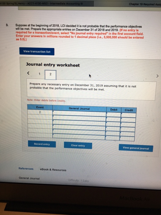 per option. 1. to 2. Record the necessary journal entries. (If no