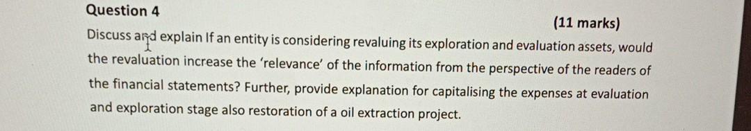  Question 4 (11 marks) Discuss and explain If an entity is