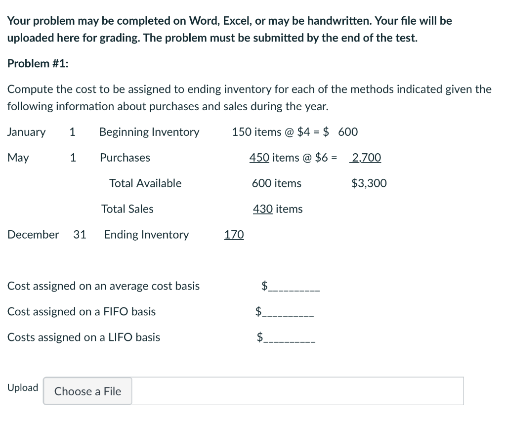 Your problem may be completed on Word, Excel, or may be