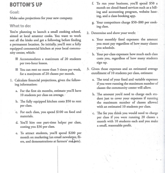  2.) Determine and show your work: a. Your monthly fixed expenses: