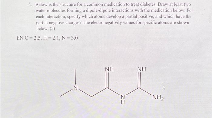  4. Below is the structure for a common medication to treat