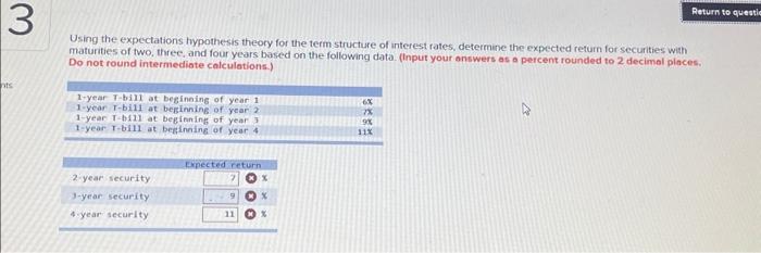  3 Using the expectations hypothesis theory for the term structure of