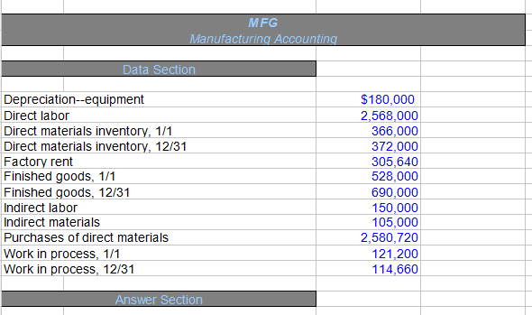 Please help me to complete the MFG form. Please write out the
