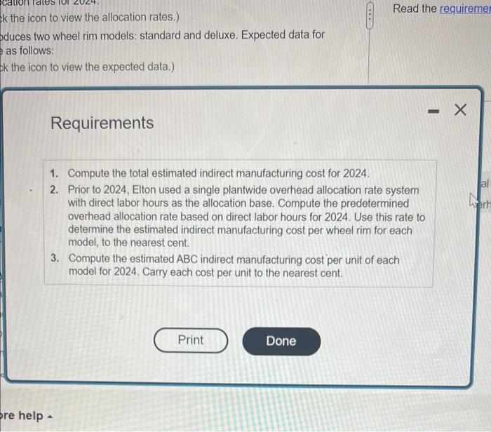 model during the year. (Cick the icon to view the aliocation rates.)