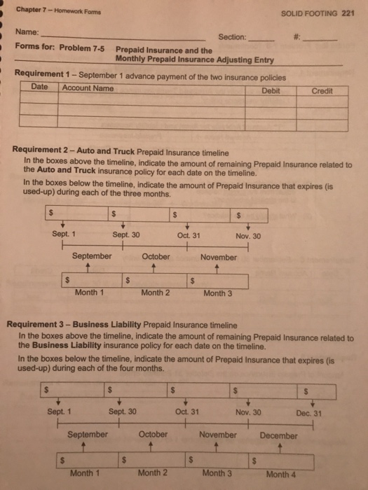  SOLID FOOTING 221 Chapter 7-Homework Forms Name: Forms for: Problem 7-5