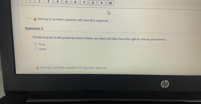  5 Question 3 8 9 4 Moving to another question will