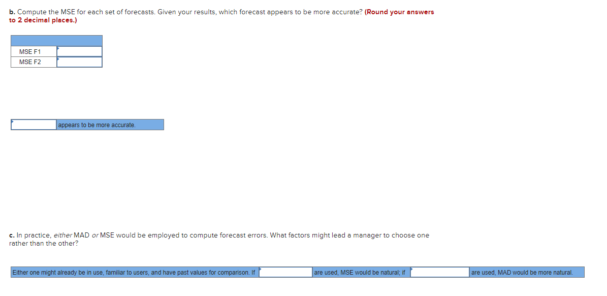 to forecast demand for cases of bottled water. Actual demand and the