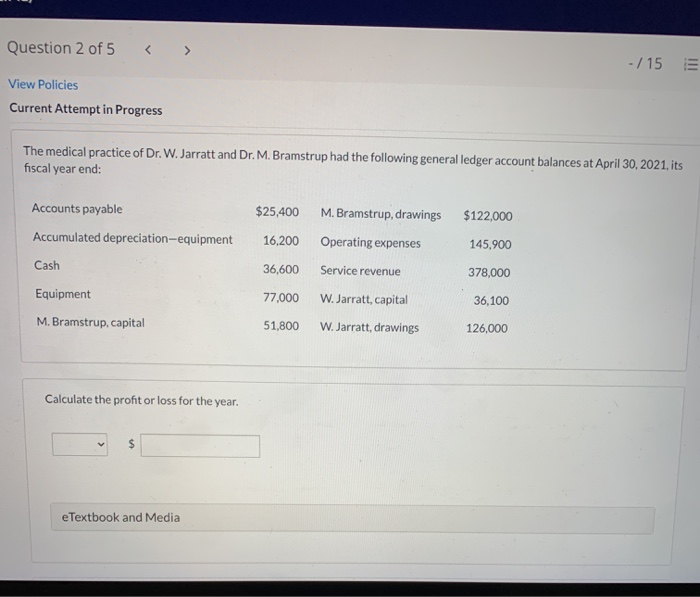 Answer for this please Question 2 of 5 - / 15