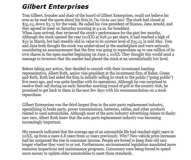  Table 1 Comparative data for auto parts replacement firms What recommendation