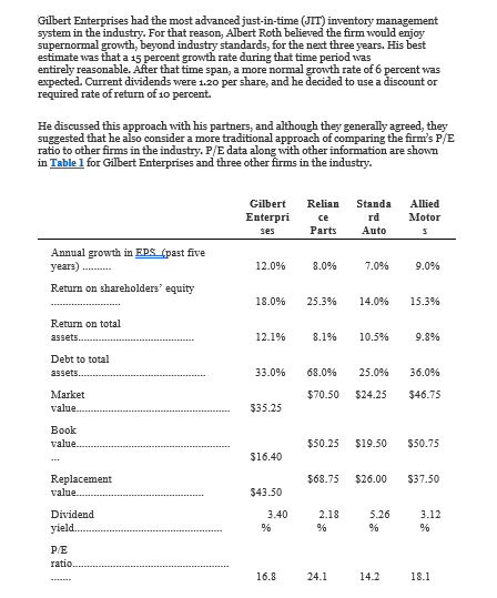 would you suggest that Albert Roth make? Do you suggest the firm