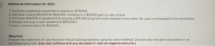 Gaming Systems are provided. $2,440,000 9,000 2,449,000 VIRTUAL GAMING SYSTEMS Income Statement