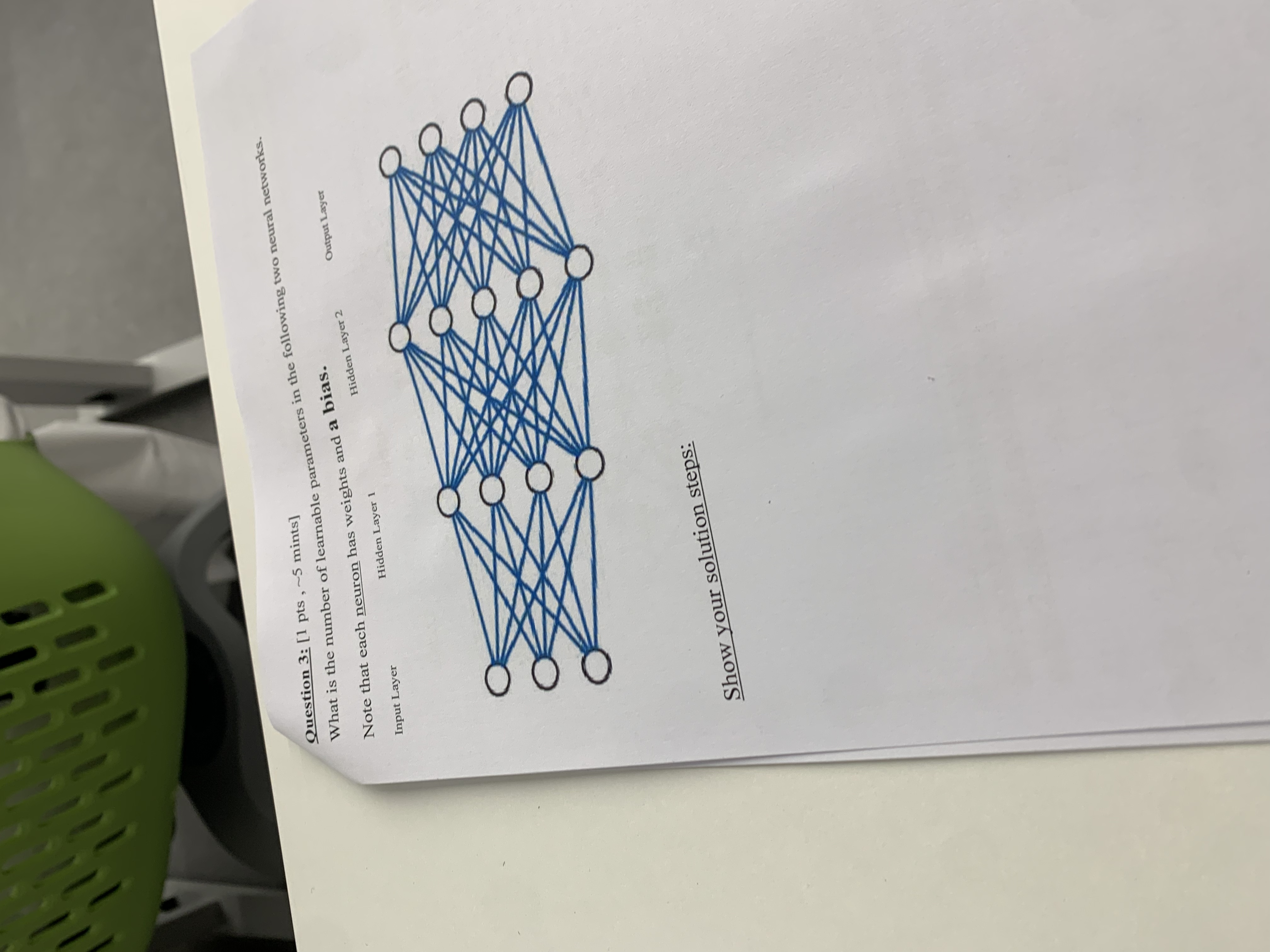  Question 3: [1 pts ,-5 mints] What is the number of