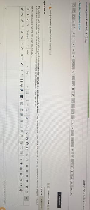 physical observation or price & compilation test). Test the extensions and footings