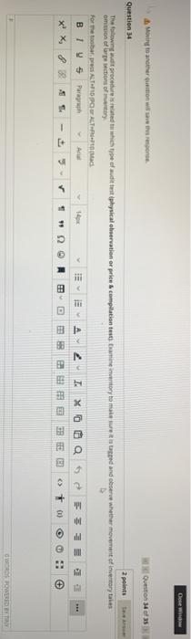 of the physical inventory Summary For the toolbar, press ALT=F10 POR ALTF+F10