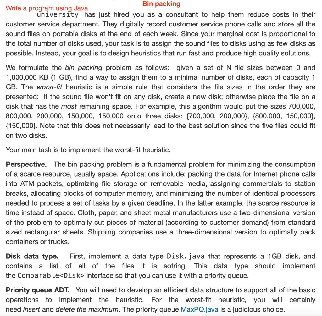 Please provide full Java source code for this task along with step