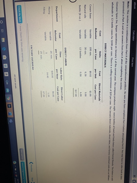 PLEASE HELP eBook Calculator Print item Note: This section is a continuation
