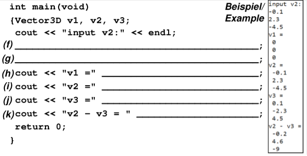 operator returning for a vector x as operand the vector y =