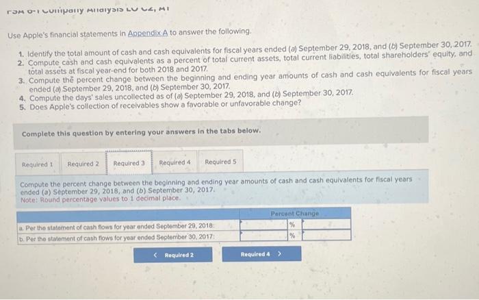 years ended (a) September 29,2018 , and (b) September 30,2017. 2. Compute