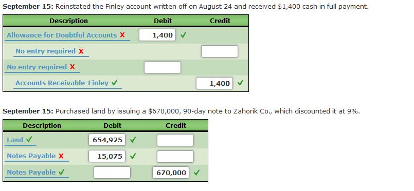 1. Journalize the selected transactions. Assume 360 days per year. If no