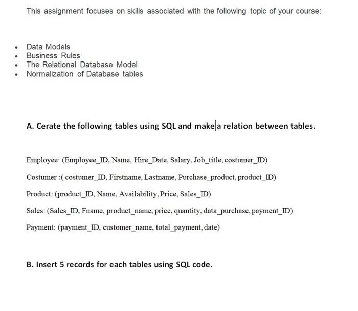 can anyone do it please which is about advanced database . This