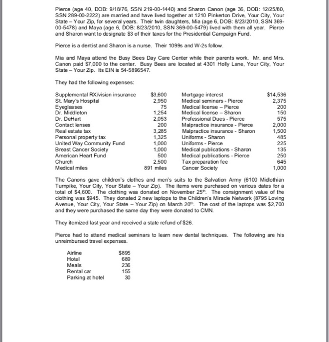 3. Answer the following question based on the tax return you prepared