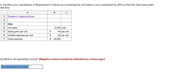 that it looks like this: 1 Chapter 5: Applying Excel 3 4