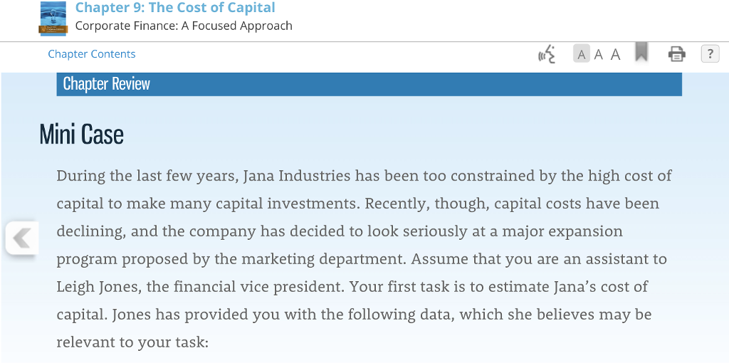 Please help with question F please. Thank you. Chapter 9: The Cost