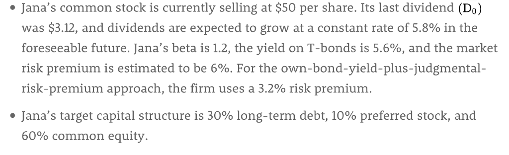 Case During the last few years, Jana Industries has been too constrained