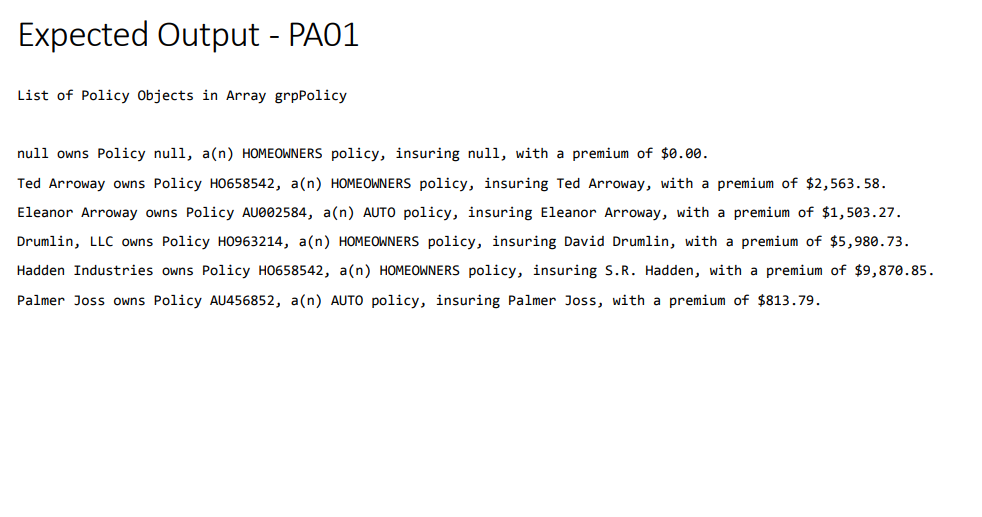 Java only Test_Policy.java /* * This is a test harness for the