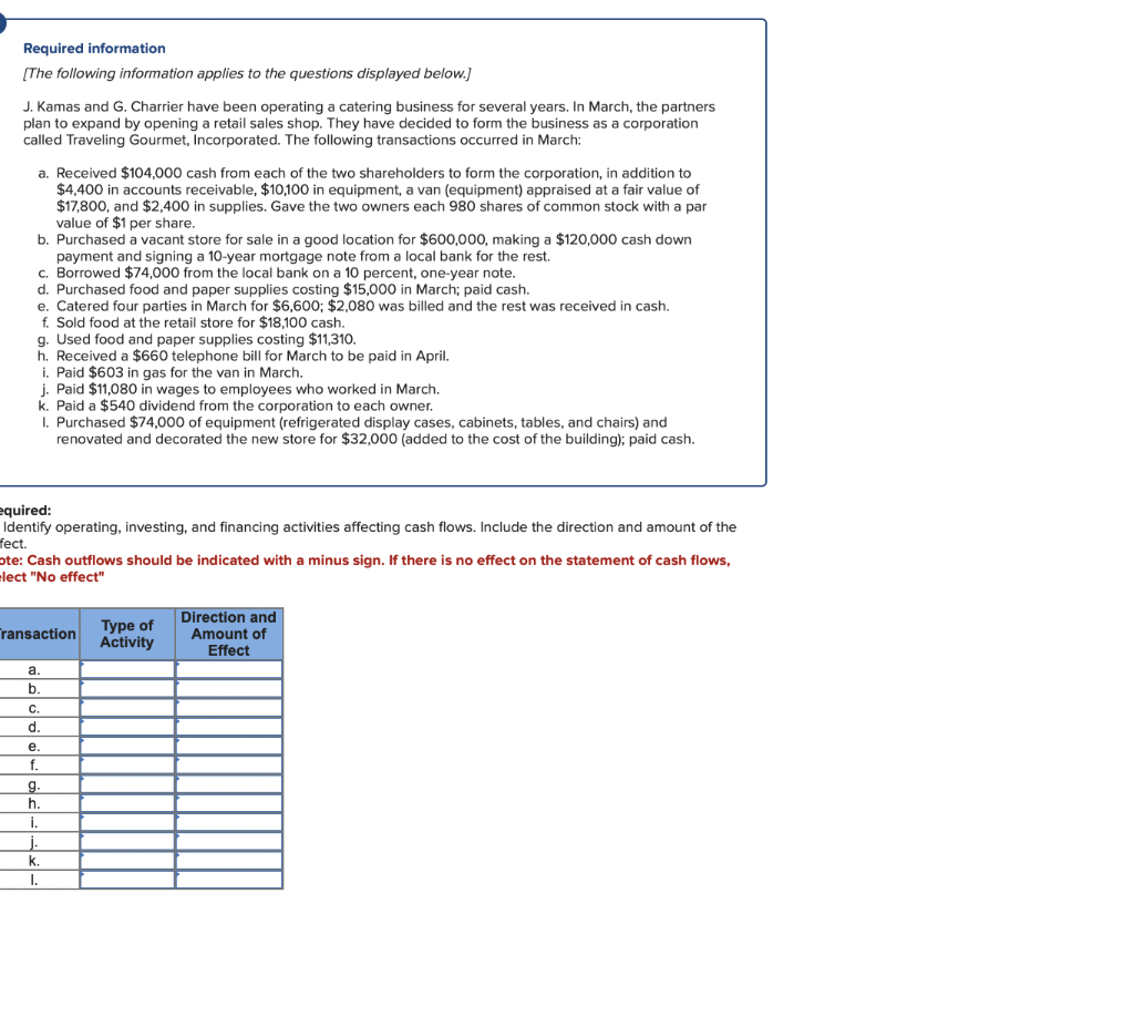 answer each section please they both go with each other anse Required