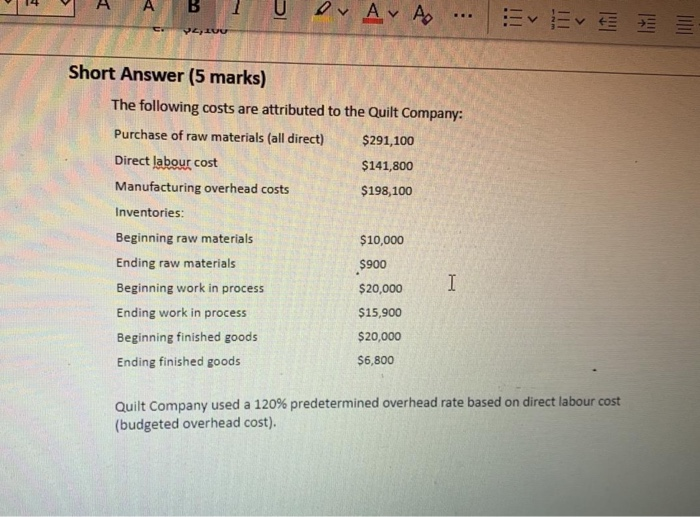  O A A ... ve VZIUU Short Answer (5 marks) The
