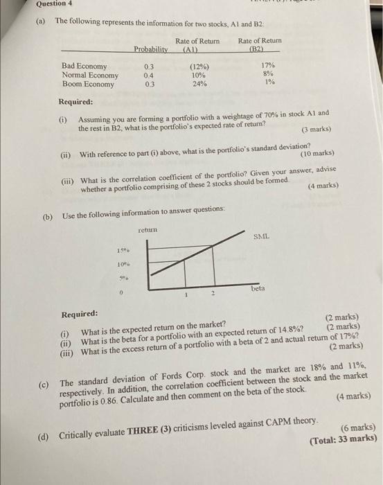  please show all the calculation and formula used. a) b) c)